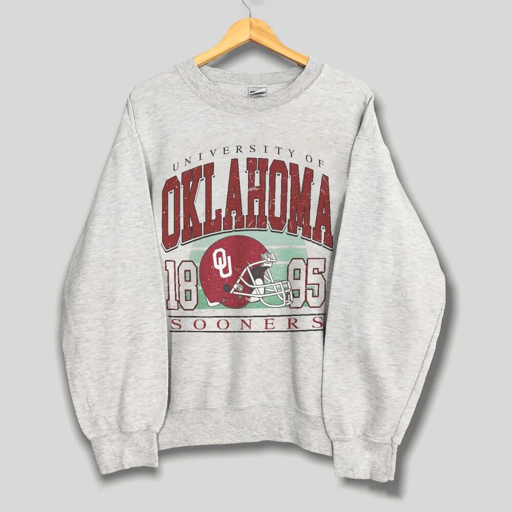 Vintage University of Oklahoma Sooners Football Sweatshirt, Retro NCAA Shirt Tee